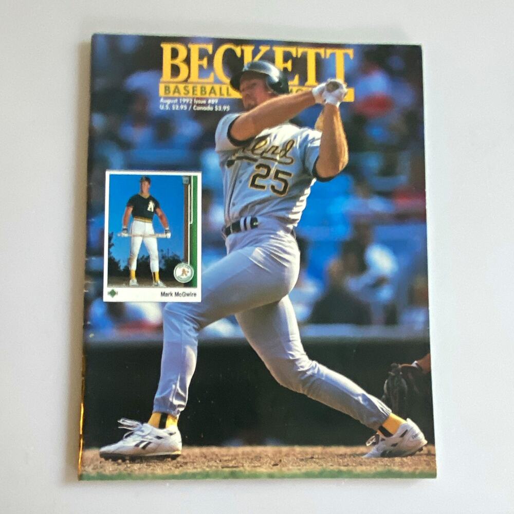 Beckett Baseball Card Monthly Price Guide Magazine August 1992 Issue